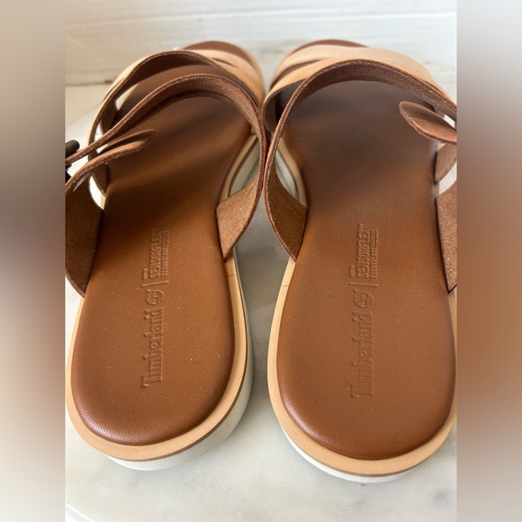 NWOT TIMBERLAND ADLEY SHORE LEATHER SLIDE Sz.11,SENSORFLEX TECHNOLOGY, NEUTRAL - Picture 5 of 8